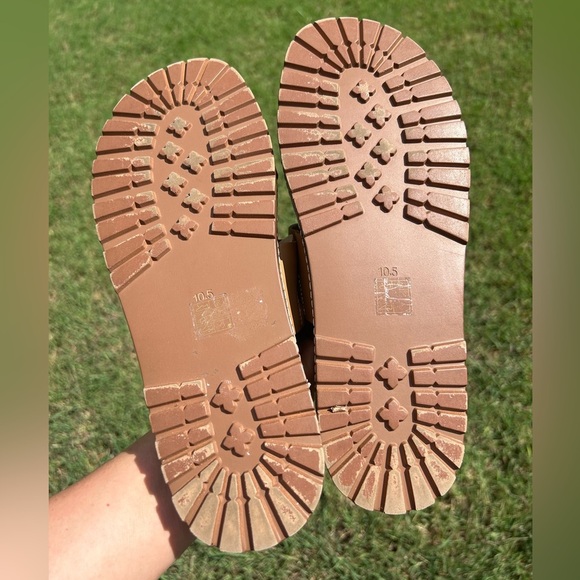 Madewell The Charley double strap slide leather sandal in Desert Camel Sz-10.5 I - Picture 12 of 14